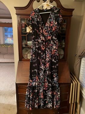 Apt. 9 Black Floral Maxi Dress
